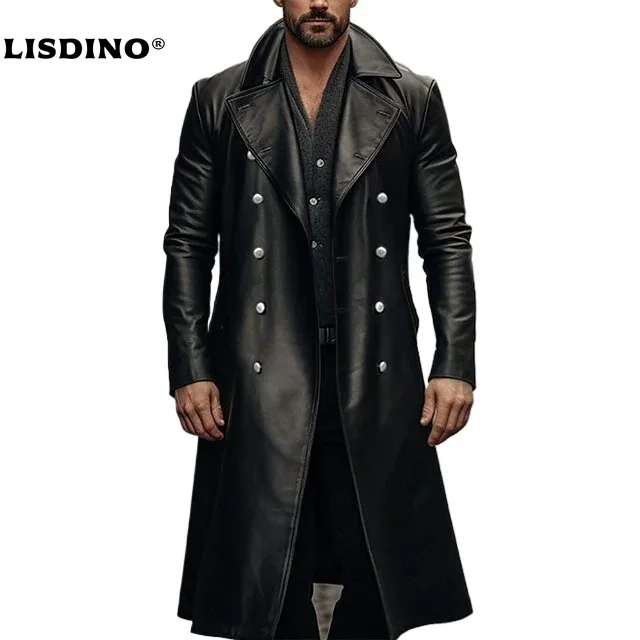 Leather Work Jacket - Giacca in pelle da uomo invernale