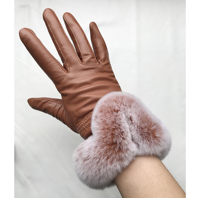 Leather Work Winter Gloves - Guanti invernali da donna in vera