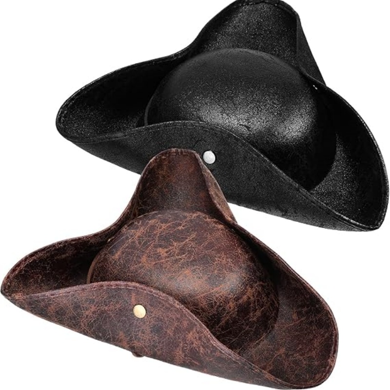 Leather Work Hat - Cappello da pirata in ecopelle Cappello