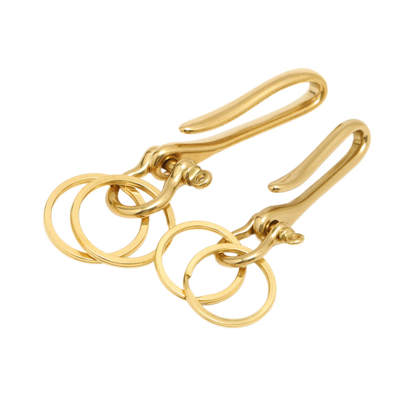 Leatherwork Hardware - Gancio in stoffa in ottone Chiave
