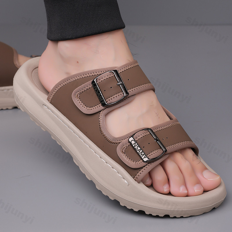Leather Work Flats - Pantofole da uomo 2025 Sandali da