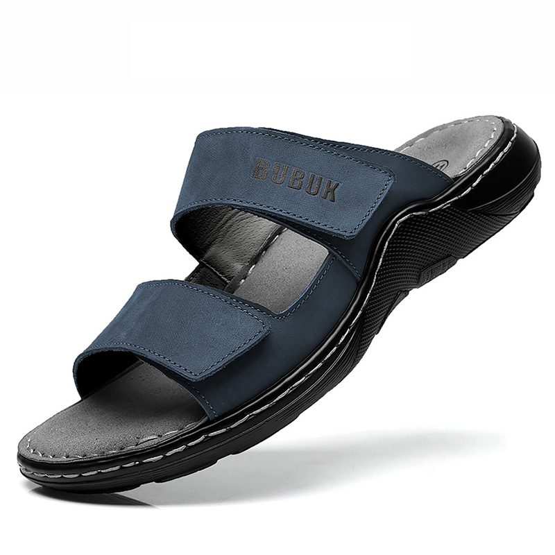 Leather Work Flats - Sandali sportivi da uomo in pelle