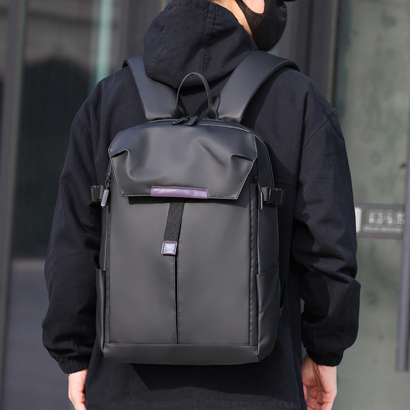 Leather Work Rucksack Mens - Zaino Impermeabile in Pelle PU per