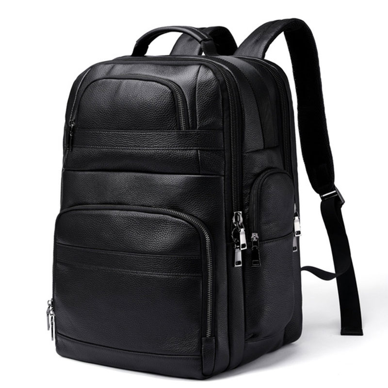 Leather Work Rucksack Mens - Luufan zaino in vera pelle con