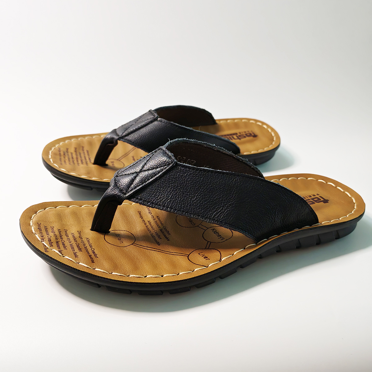 Leather Work Flats - Scarpe estive da uomo Ciabatte da