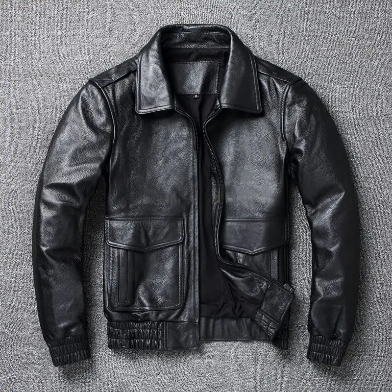 Leather Work Jacket - 2024 New Plus Size 8XL giacca