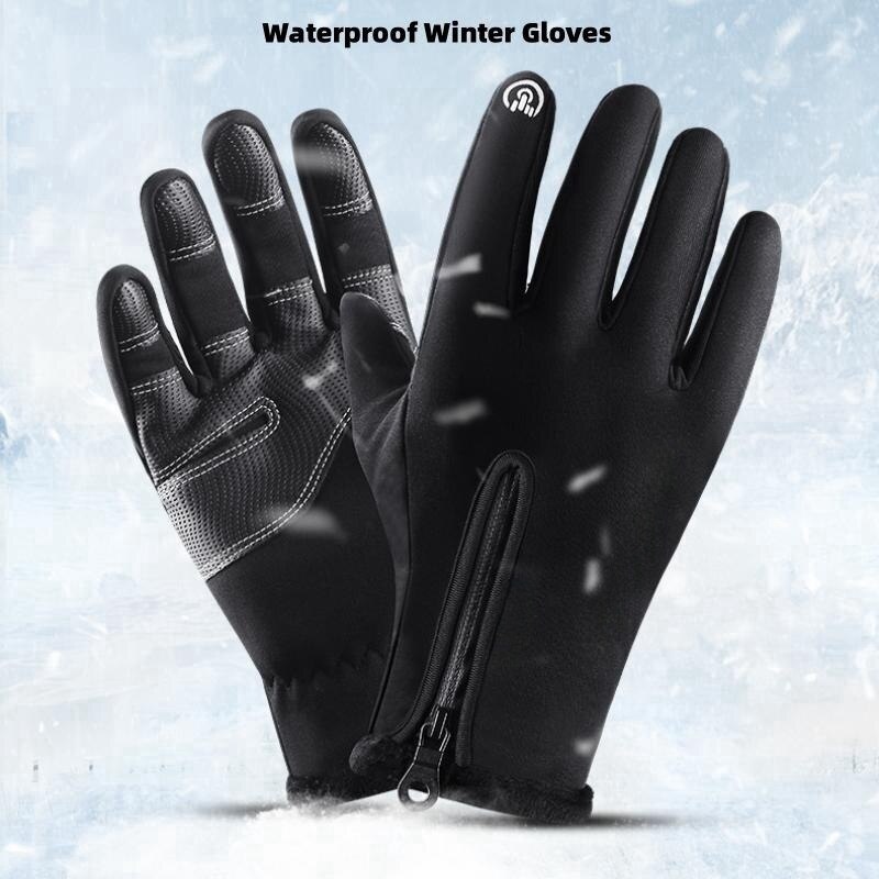 Leather Work Winter Gloves - Guanti invernali caldi uomo donna Touch