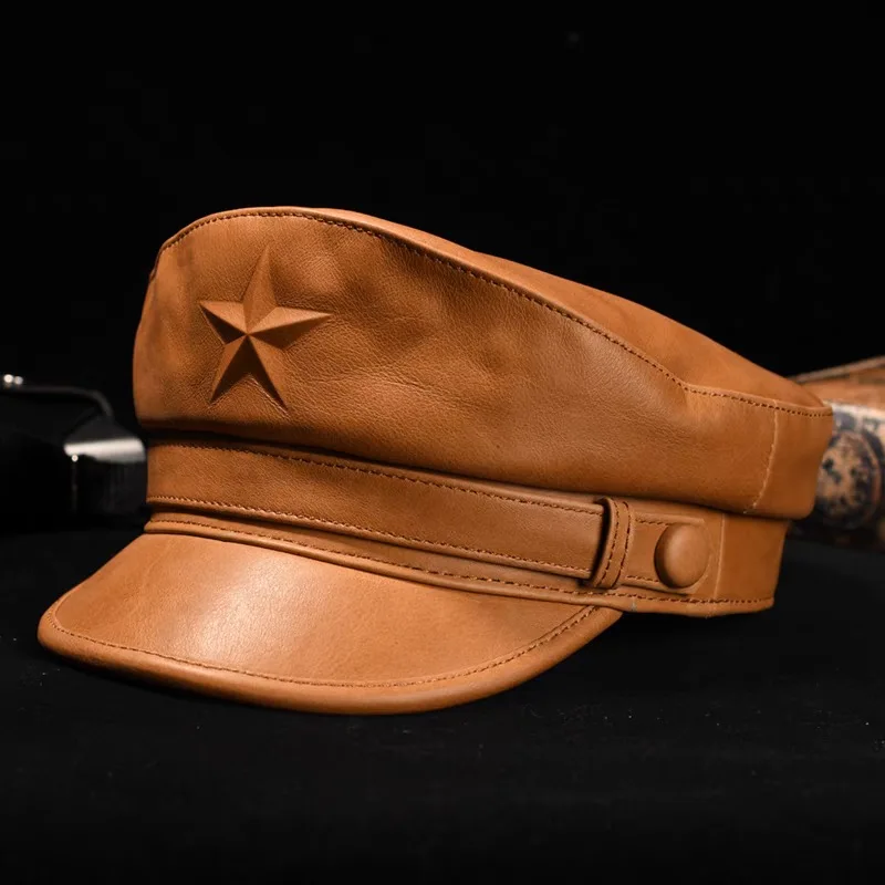 Romanzo berretto militare per  - Leather Work Hat recensione e prezzo