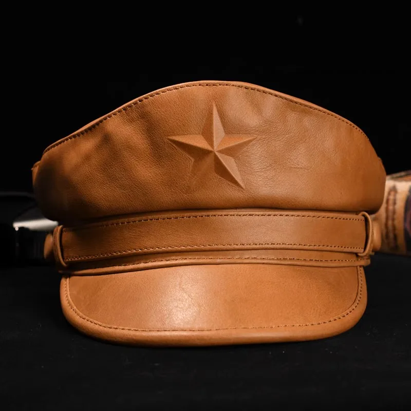 Romanzo berretto militare per  - Leather Work Hat recensione e prezzo
