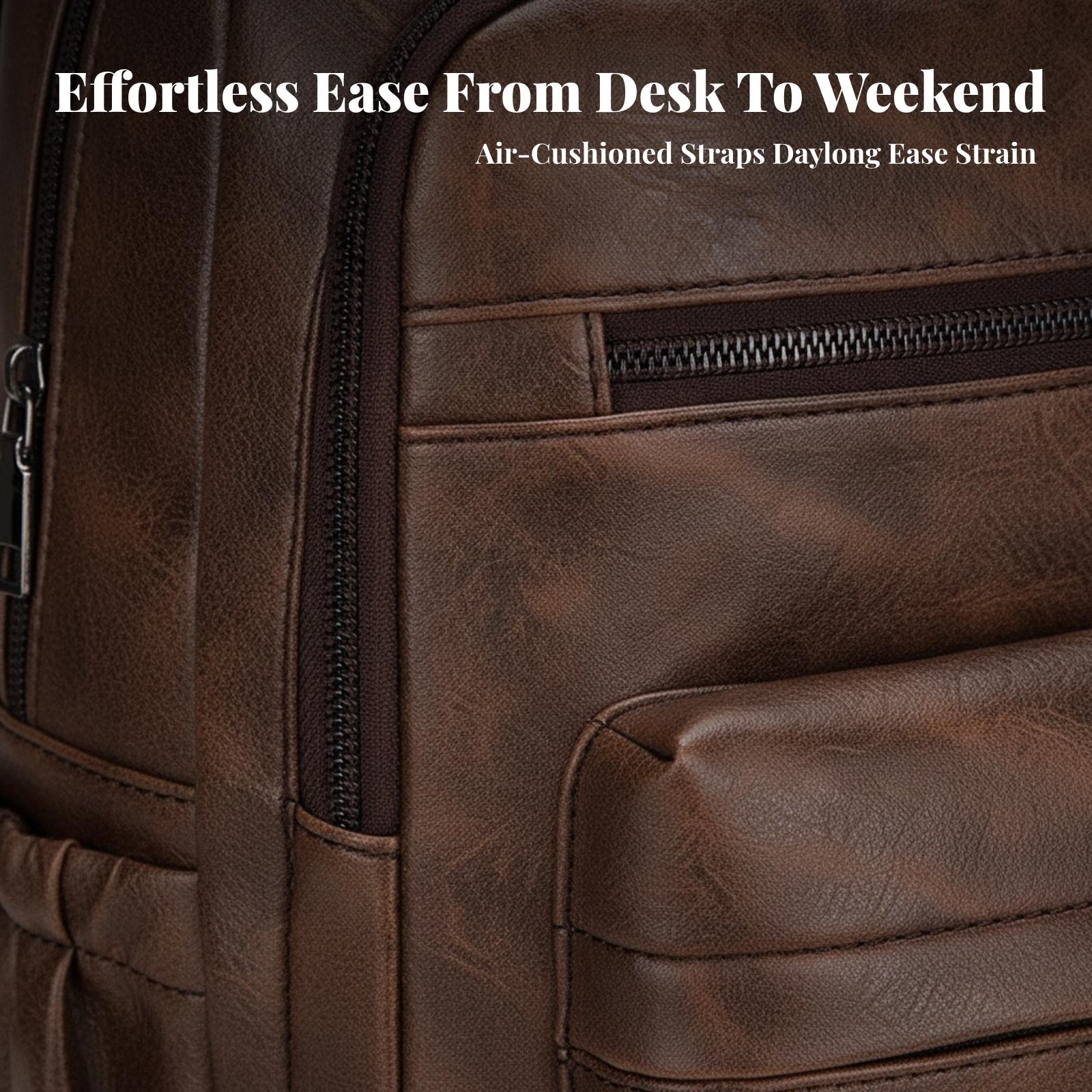 Zaino Impermeabile da Uomo con - Leather Work Rucksack Mens recensione e prezzo
